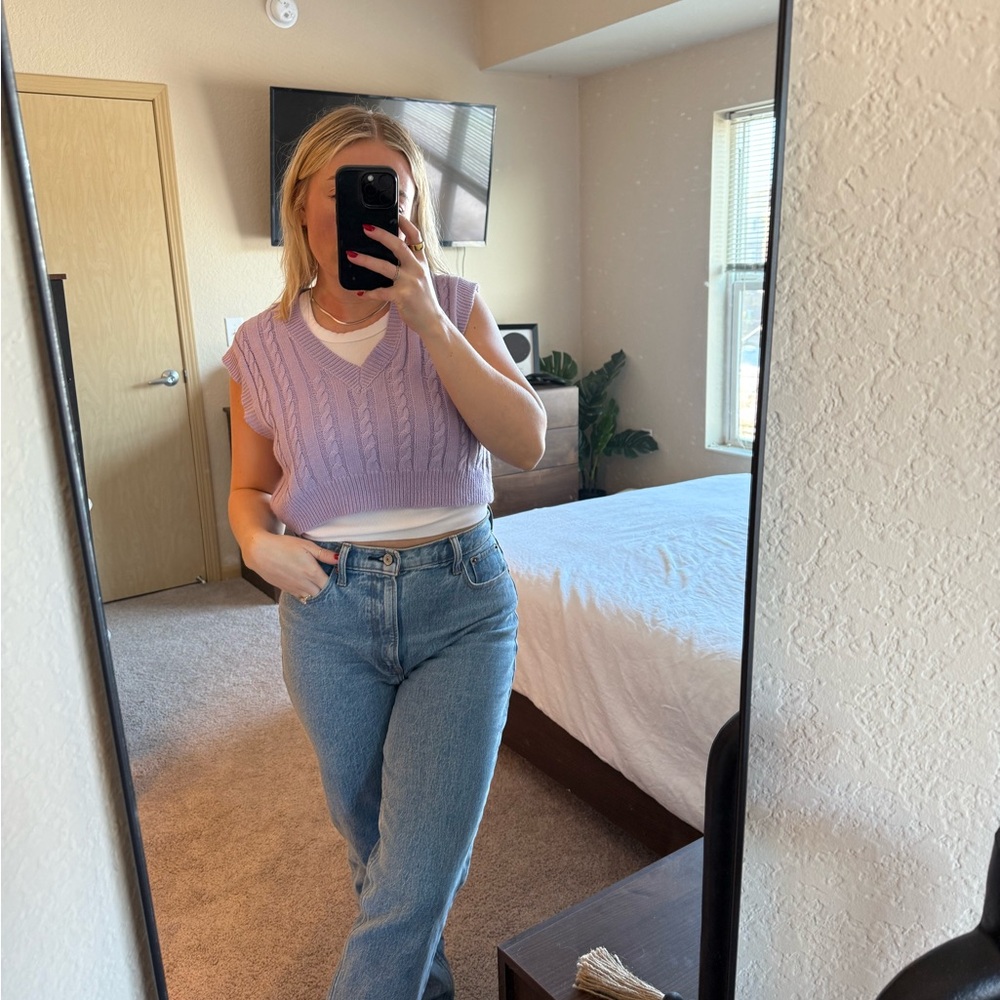 Lavender Knit Sleeveless Top